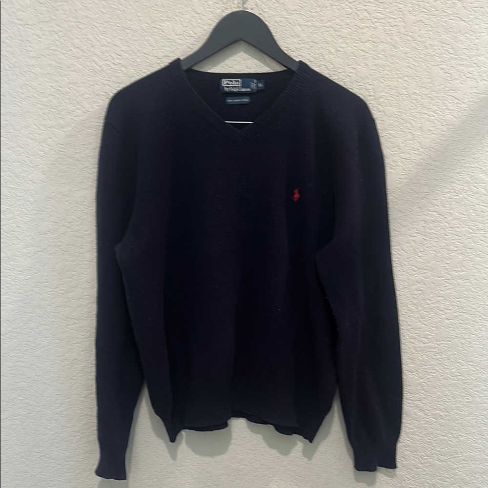 Ralph Lauren Men's Blue Sweater XL lambs wool